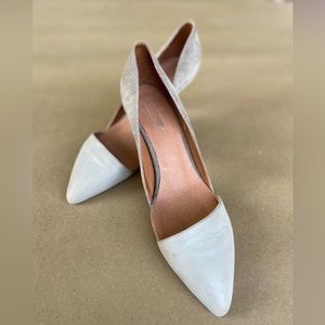 Free People grey taupe leather pumps
